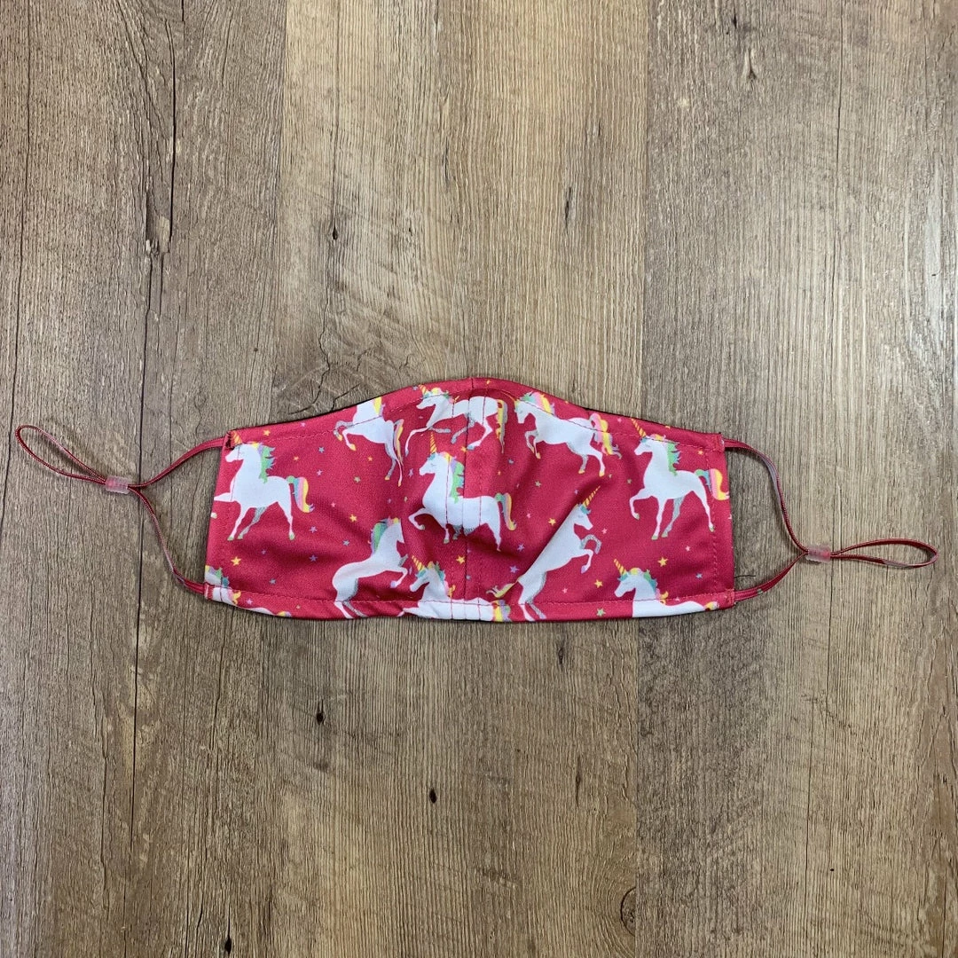 Viv And Lou Kids Facemask- Pink Unicorn 3 Viv And Lou Kids Facemask- Pink Unicorn