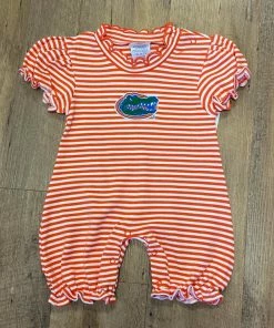 Creative Knitwear - Puff Sleeve Romper - UF Gators Baby