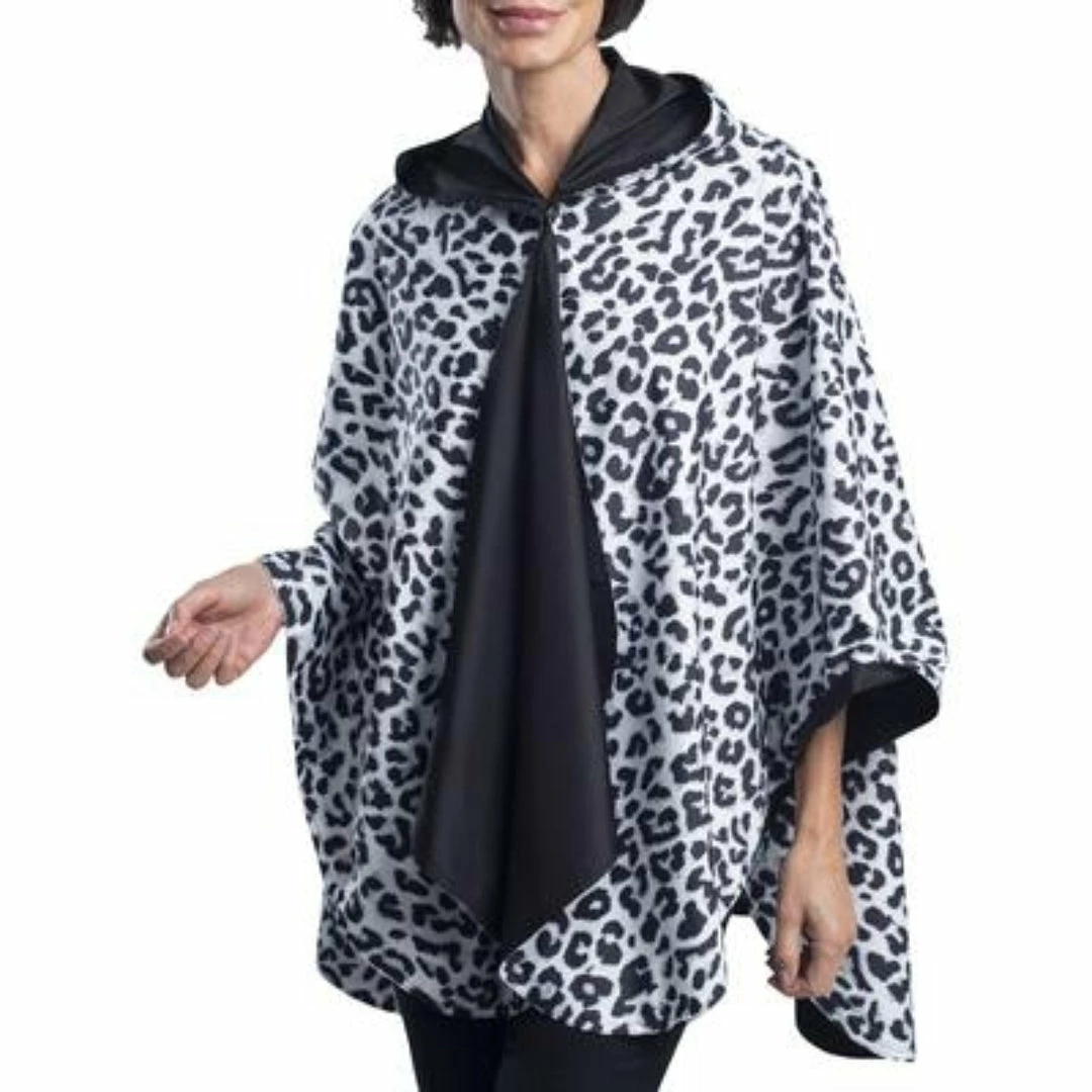 RainCaper- Black/White Animal Print Travel Cape Apparel & Accessories 3 RainCaper- Black/White Animal Print Travel Cape Apparel & Accessories