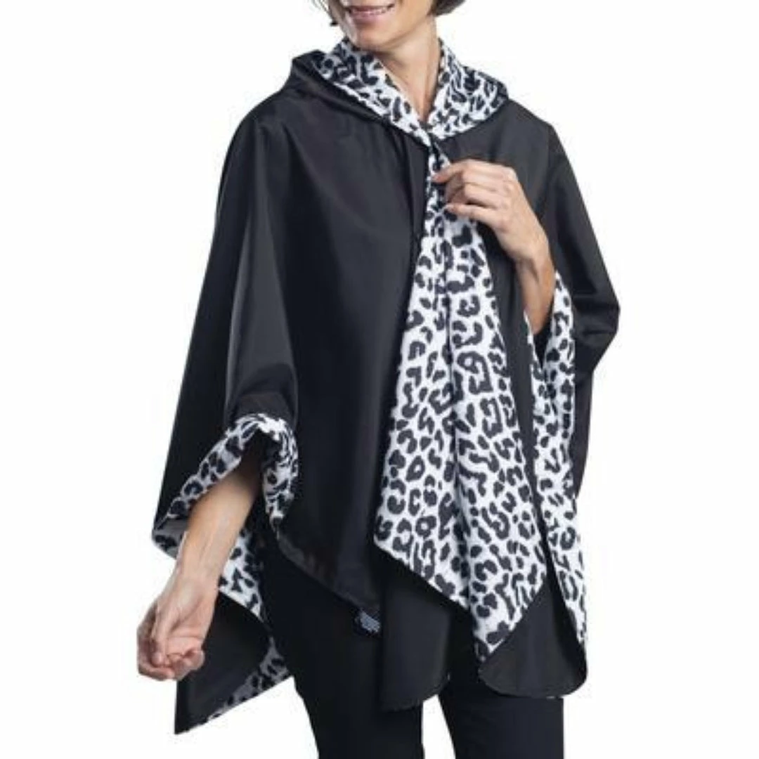 RainCaper- Black/White Animal Print Travel Cape Apparel & Accessories 4 RainCaper- Black/White Animal Print Travel Cape Apparel & Accessories