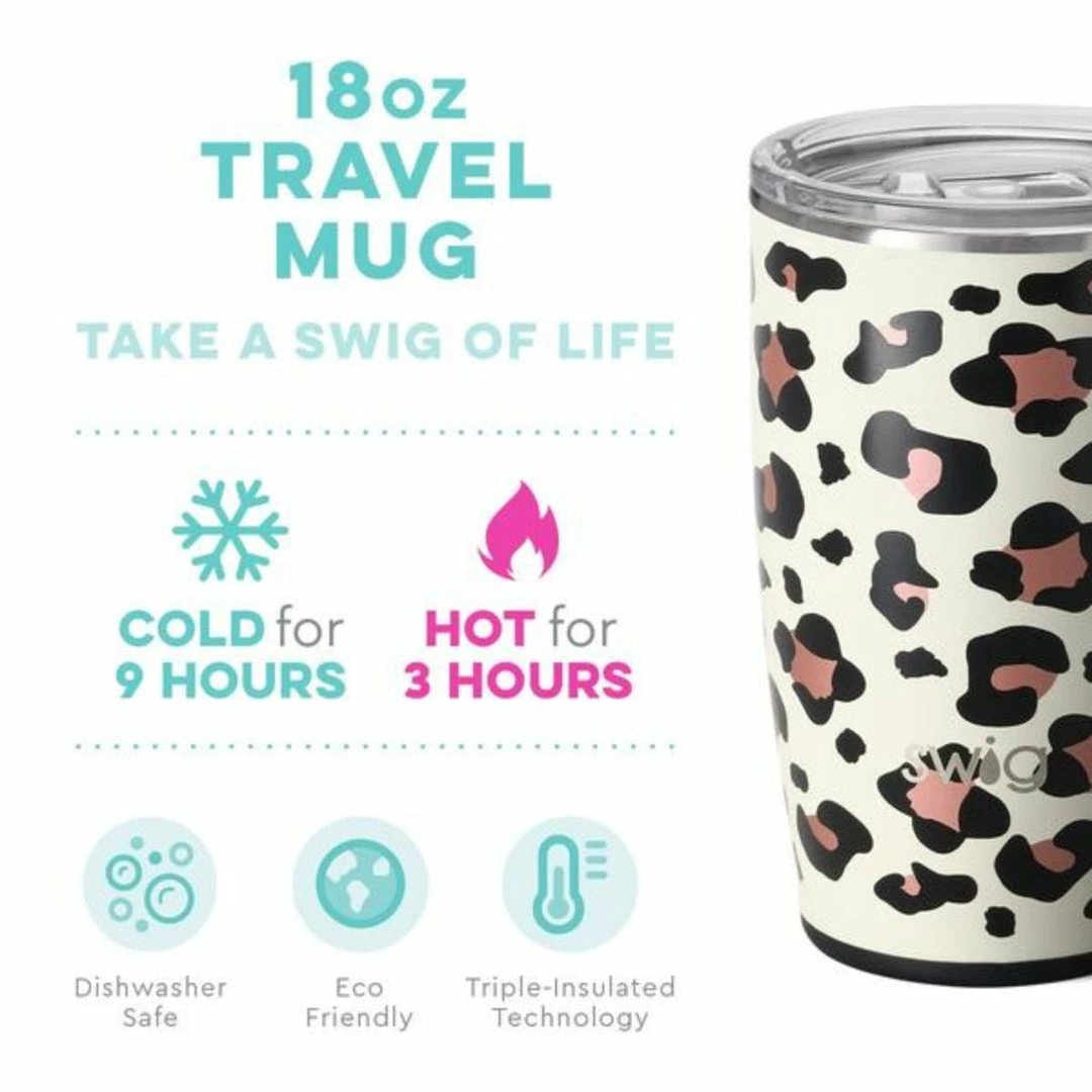Swig Life- Travel Mug - Luxy Leopard Drinkware 4 Swig Life- Travel Mug - Luxy Leopard Drinkware