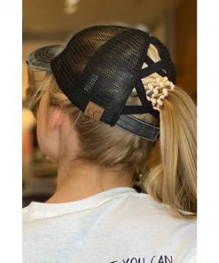 CC Beanie Apparel & Accessories High Ponytail Hat- Leopard/Black