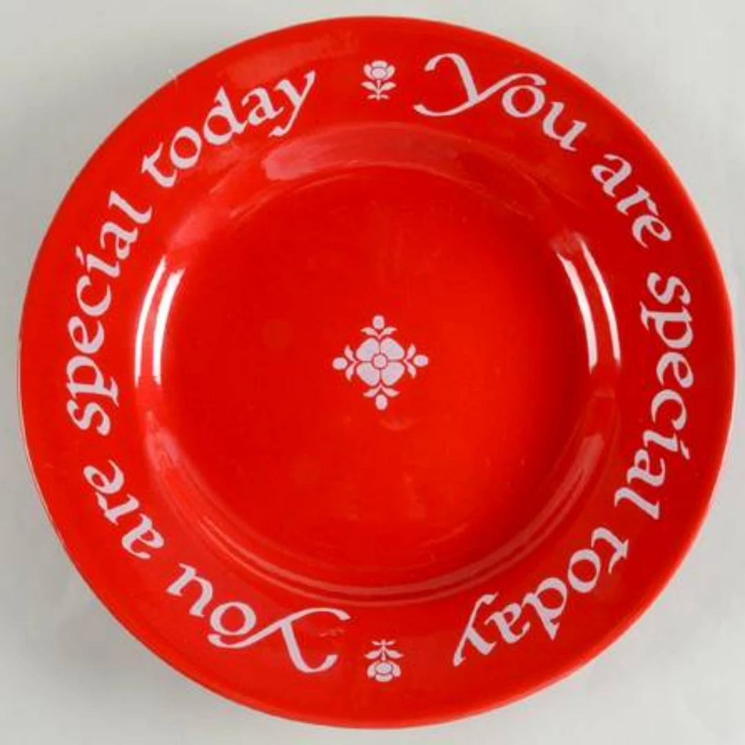 Waechtersbach Red Plate - You Are Special Today Gifts 3 Waechtersbach Red Plate - You Are Special Today Gifts