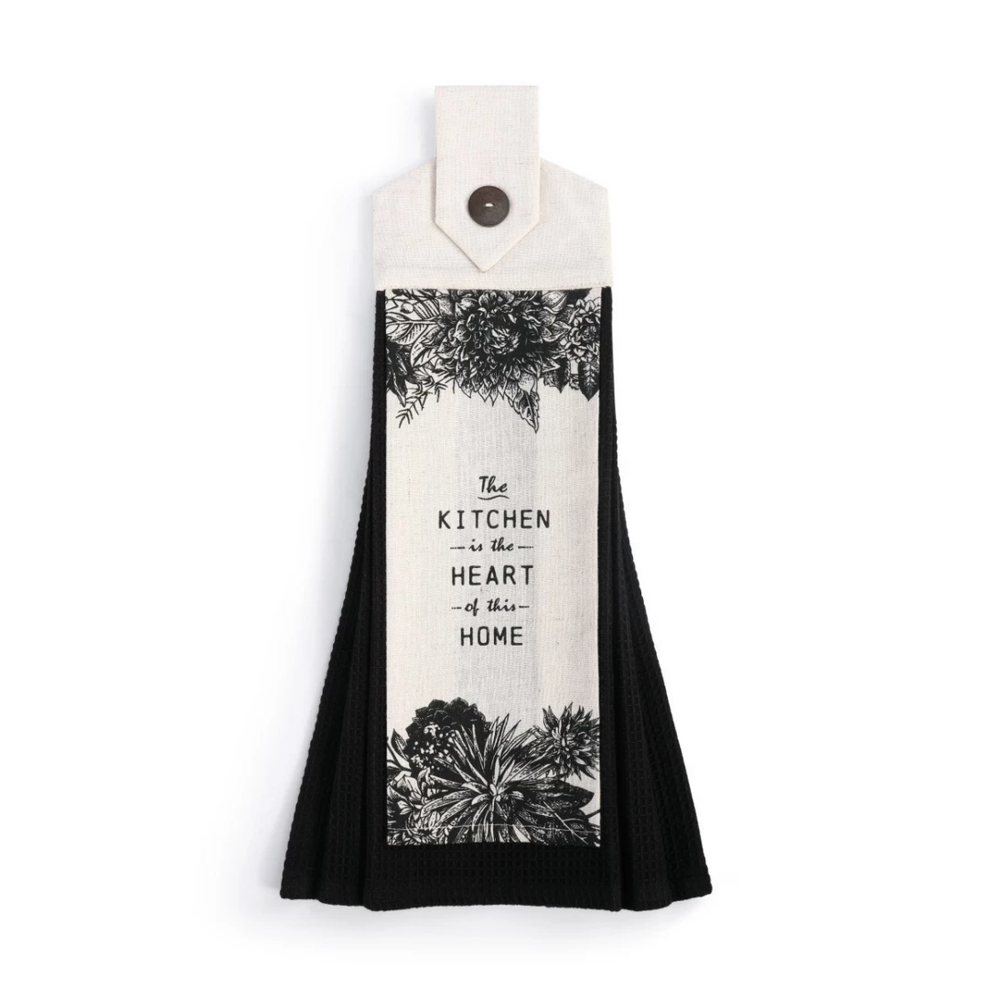 Demdaco - Button Loop Tea Towel - Heart Of The Home 3 Demdaco - Button Loop Tea Towel - Heart Of The Home