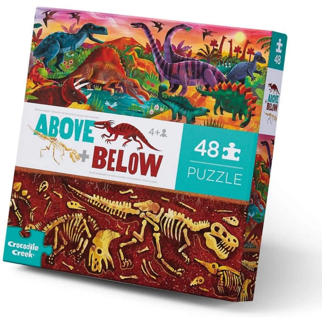 Crocodile Creek - Above + Below 48 Piece Dinosaur World Puzzle 3 Crocodile Creek - Above + Below 48 Piece Dinosaur World Puzzle