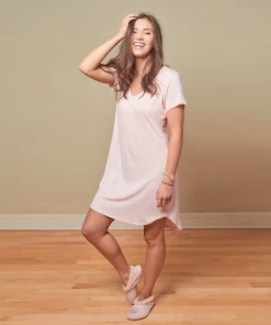 Faceplant Dreams - Claire Short Sleeve Nightgown - Pink Apparel & Accessories