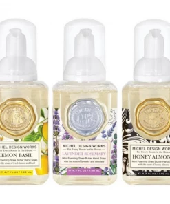 Michel Design Works : Mini Foaming Hand Soap - Lemon Basil/Lavender Rosemary/Honey Almond