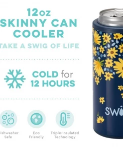 Swig Life Skinny Can Cooler- Lazy Daisy New Arrivals