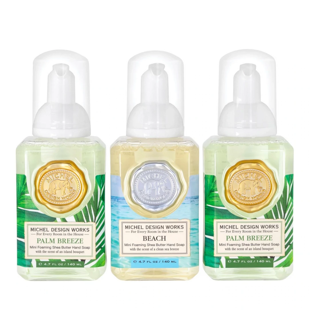 Michel Design Works : Mini Foaming Hand Soap - Palm Breeze/Beach/Palm Breeze 3 Michel Design Works : Mini Foaming Hand Soap - Palm Breeze/Beach/Palm Breeze