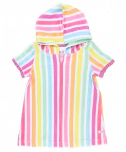 Ruffle Butts - Rainbow Dream Stripe Ruffle Terry Cover-Up New Arrivals