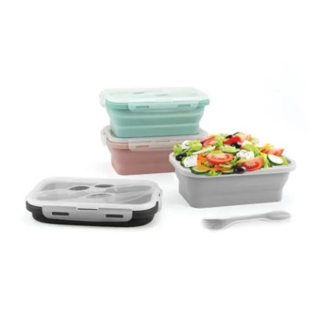 Krumbs Kitchen - Silicone Lunch Container - Black 6 Krumbs Kitchen - Silicone Lunch Container - Black