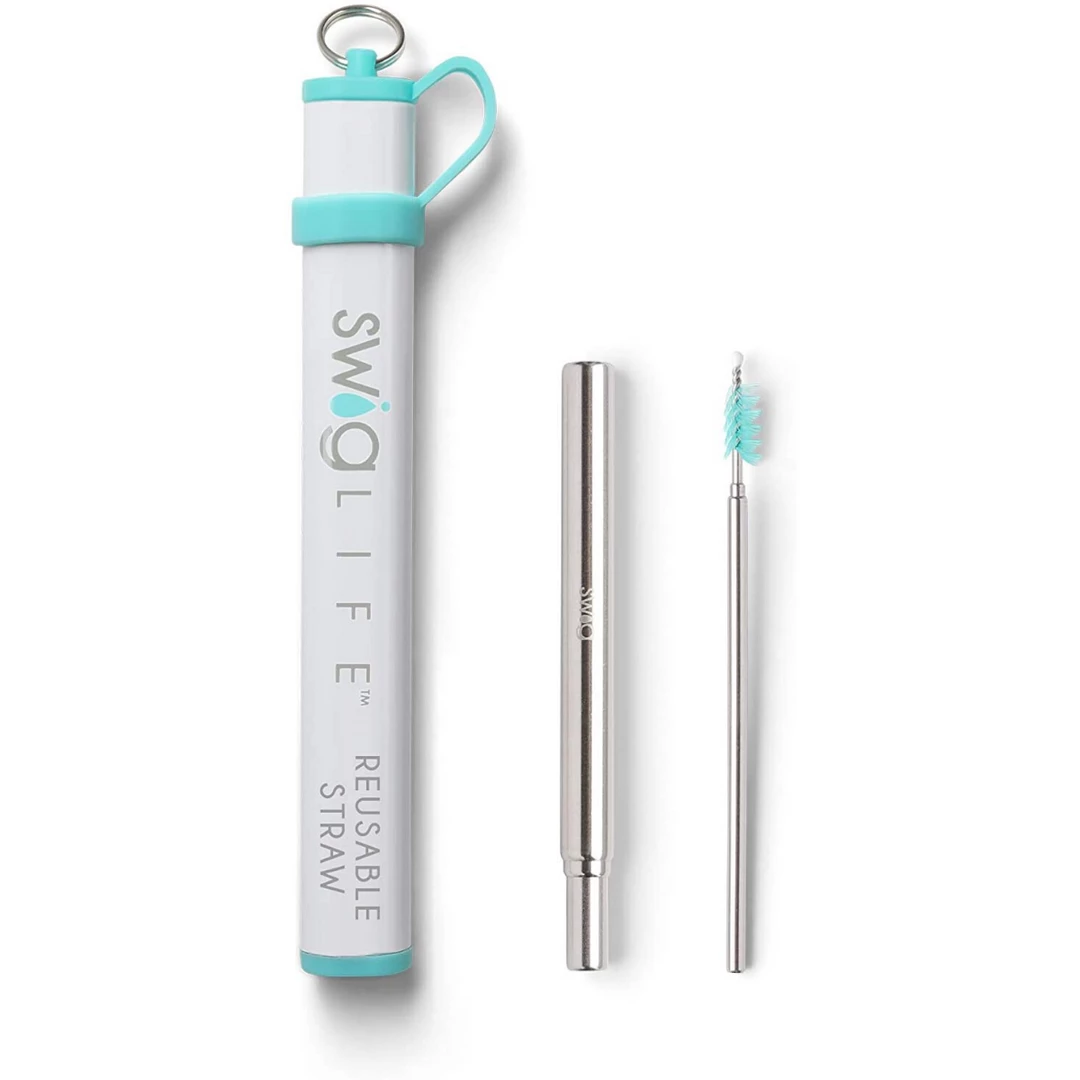 SwigLife Drinkware Swig Life Telescopic Stainless Steel Straw Set 4 SwigLife Drinkware Swig Life Telescopic Stainless Steel Straw Set