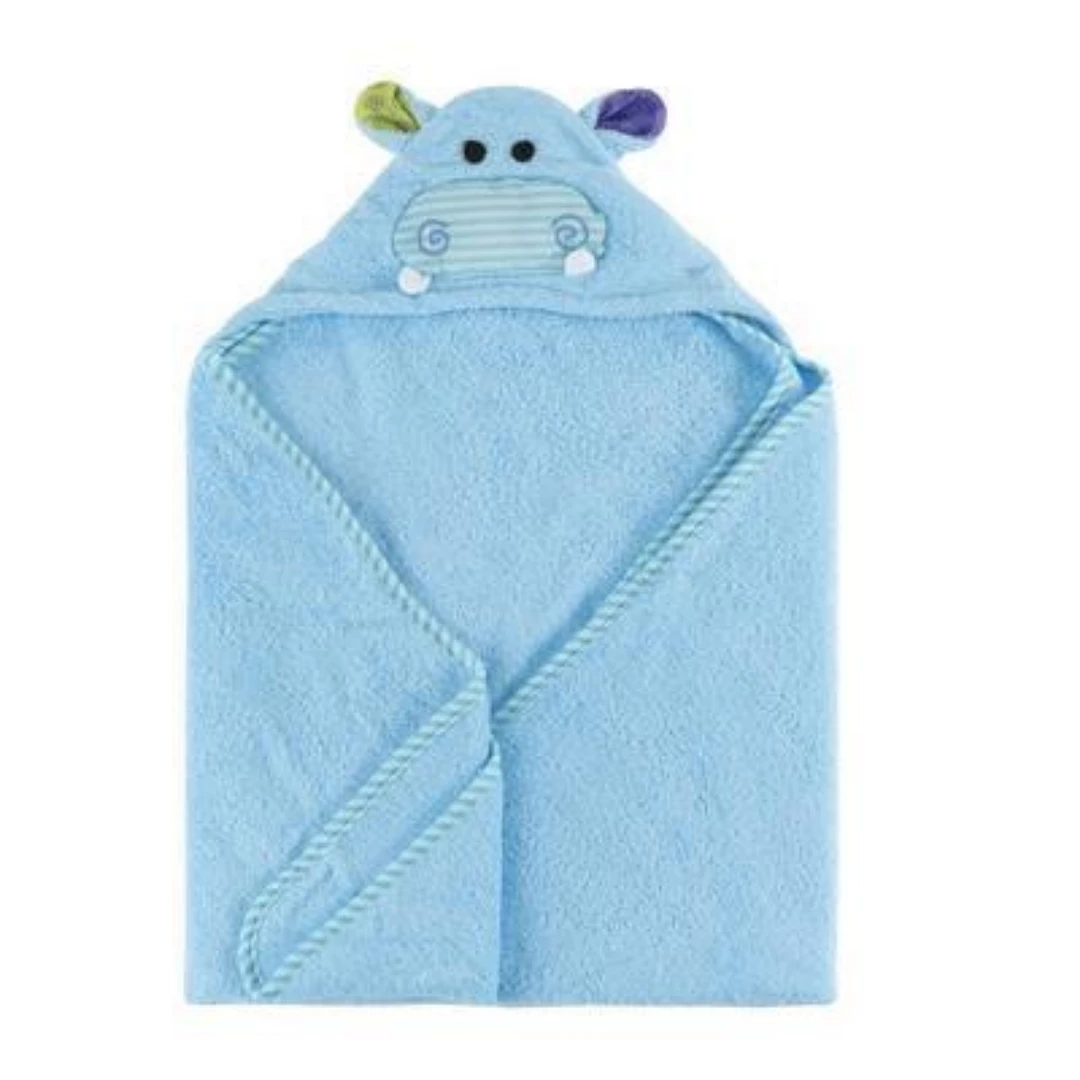 Zoocchini Hooded Baby Towel- Hippo 4 Zoocchini Hooded Baby Towel- Hippo