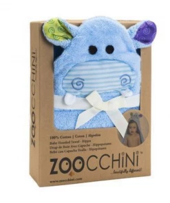 Zoocchini Hooded Baby Towel- Hippo 7 Zoocchini Hooded Baby Towel- Hippo