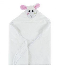 Zoocchini Hooded Baby Towel- Lamb