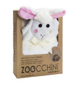 Zoocchini Hooded Baby Towel- Lamb 7 Zoocchini Hooded Baby Towel- Lamb