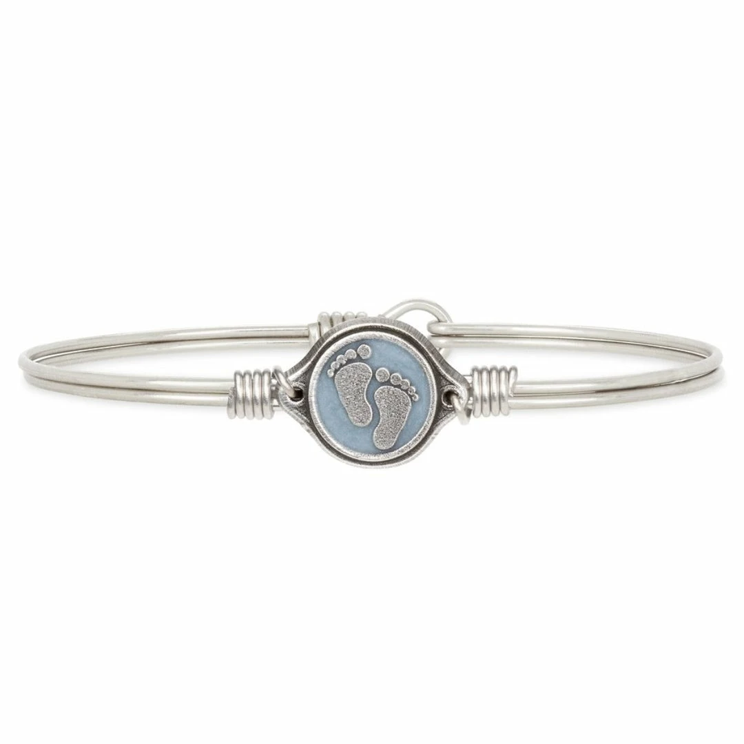 Your Heart's Desire Baby Luca+Danni- Little Footsteps Blue Bangle Bracelet 5 Your Heart's Desire Baby Luca+Danni- Little Footsteps Blue Bangle Bracelet