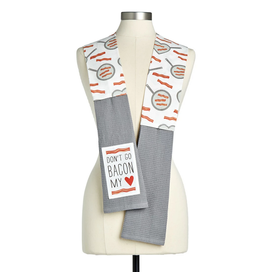 Demdaco Kitchen Boa- Bacon My Heart Print Kitchen & Home 3 Demdaco Kitchen Boa- Bacon My Heart Print Kitchen & Home
