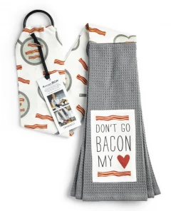 Demdaco Kitchen Boa- Bacon My Heart Print Kitchen & Home